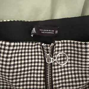 Zara Black and White Houndstooth pants
